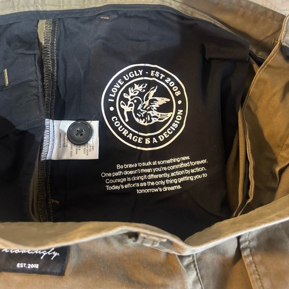 I Love Ugly Hi Stranger Khaki Men's Cropped Chino Pants XL - Picture 6 of 7